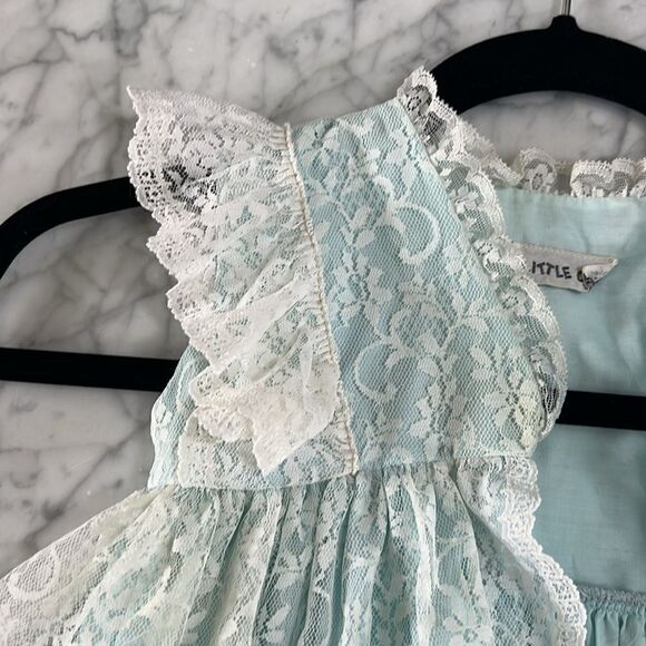 Vintage Light Blue Lace Toddler Cloak Coat 3T - Picture 13 of 13